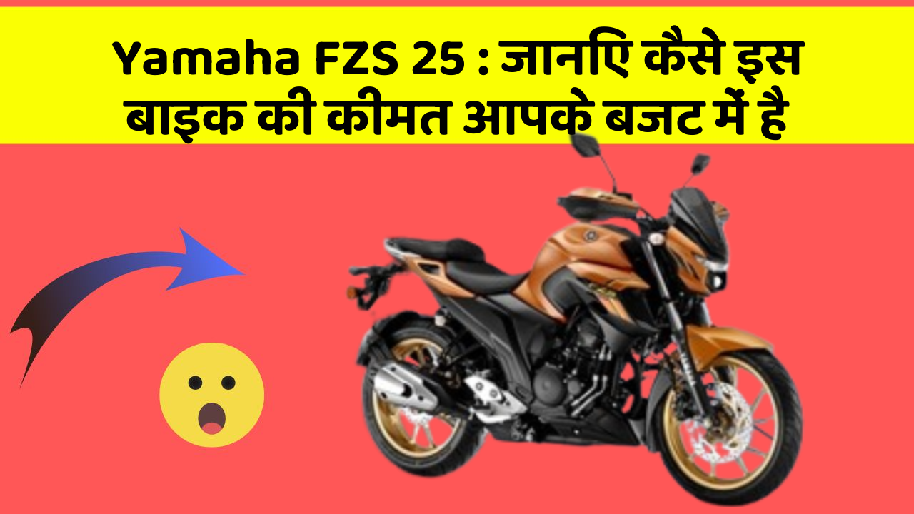Yamaha FZS 25: जानिए कैसे इस बाइक की कीमत आपके बजट में है